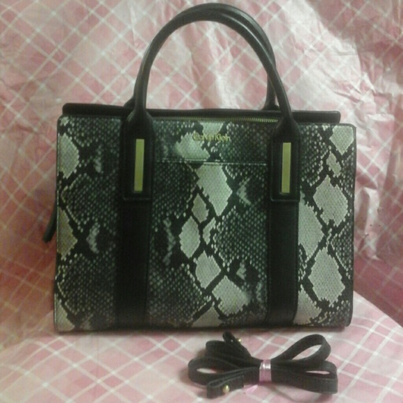 calvin klein snakeskin purse